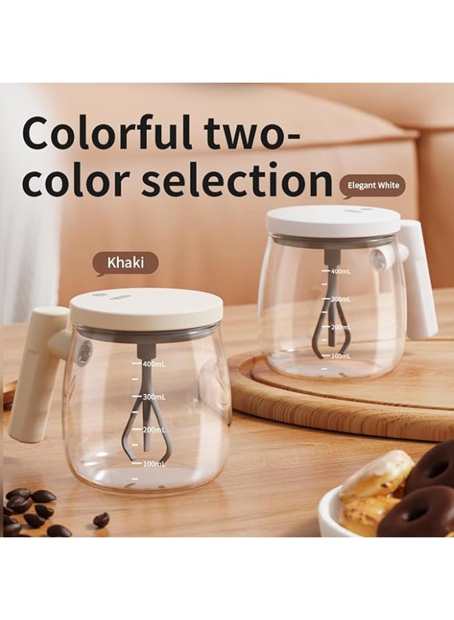 Self-Stirring Cup: Electric Mixing Cup, High Borosilicate Glass, Self-Stirring Mug, Portable Coffee Cups with Automatic Stirrer for Coffee, Milk ( Multicolor ) - Image 2